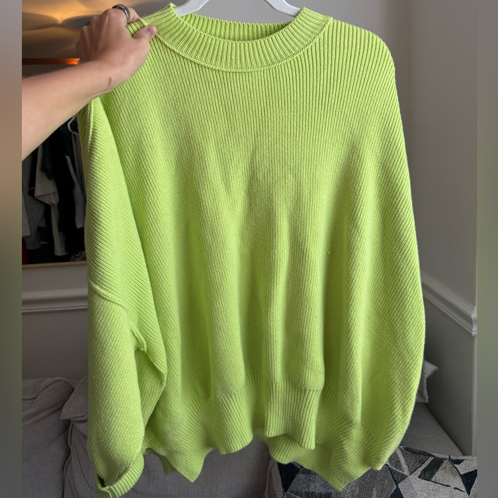 Free people easy street tunic lime green